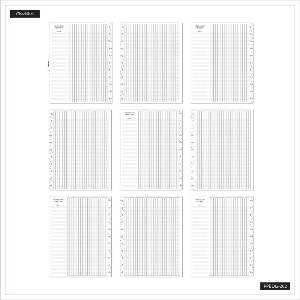 2024 Floral Fusion Teacher Happy Planner - Big Teacher Layout - 12 Months