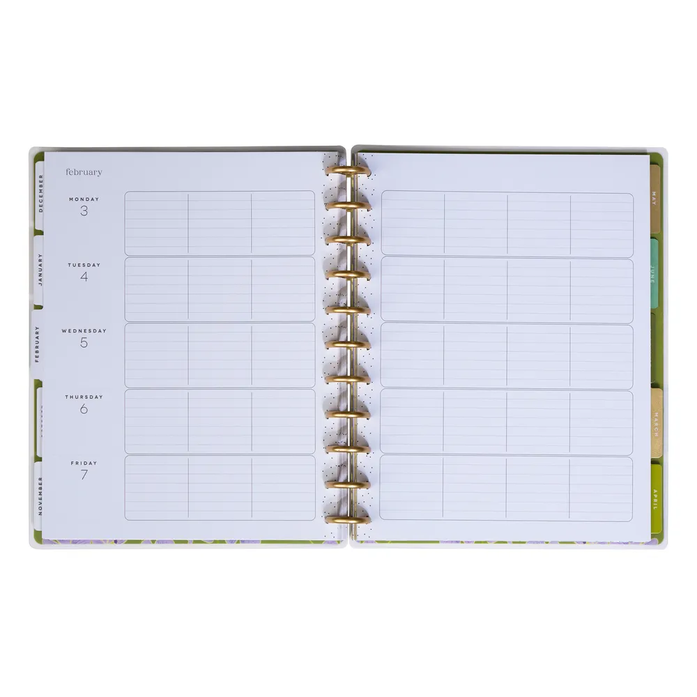 2024 Floral Fusion Teacher Happy Planner - Big Teacher Layout - 12 Months