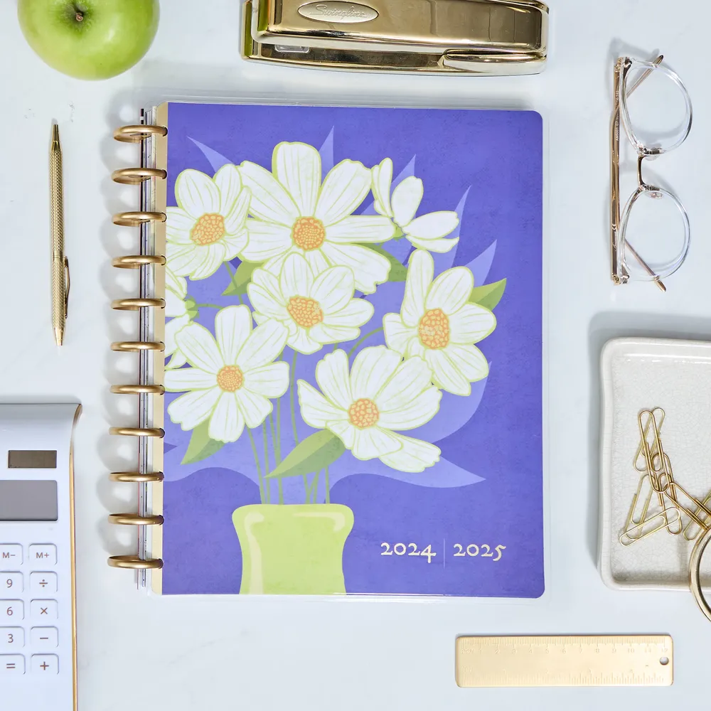 2024 Floral Fusion Teacher Happy Planner - Big Teacher Layout - 12 Months