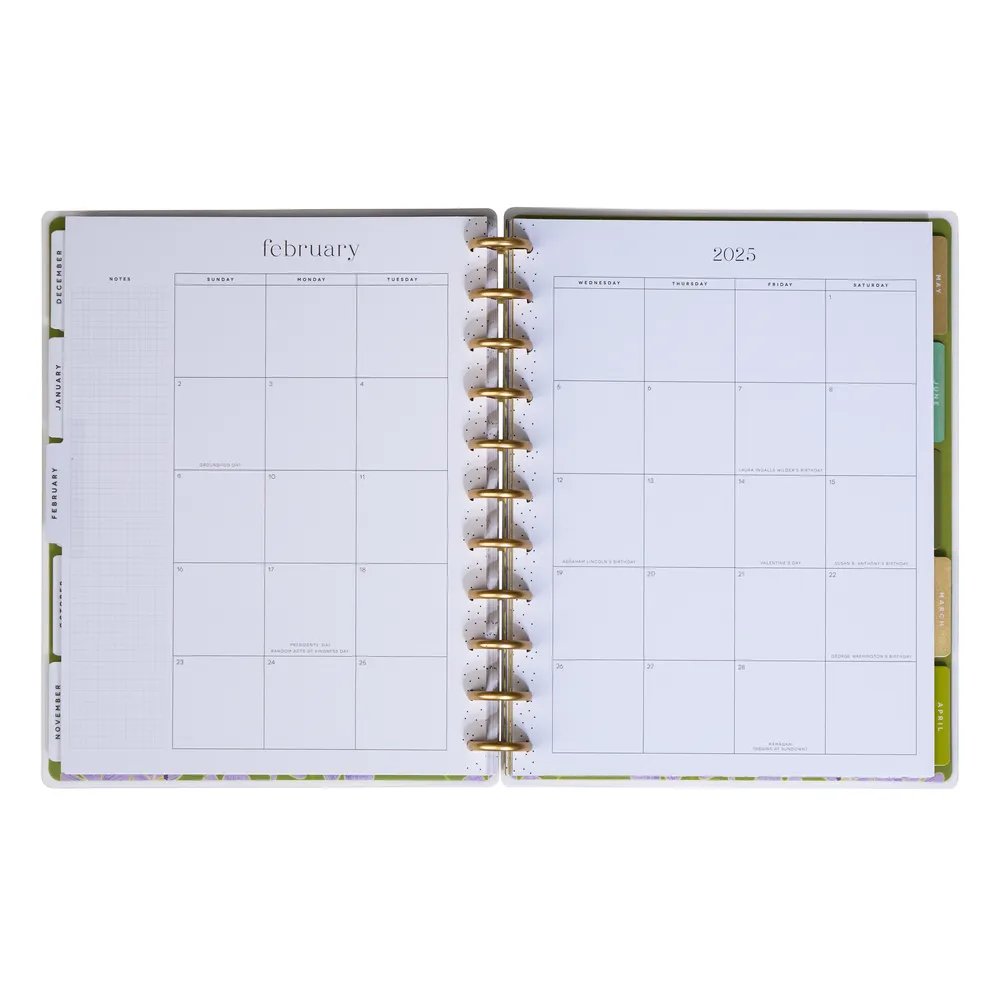 2024 Floral Fusion Teacher Happy Planner - Big Teacher Layout - 12 Months