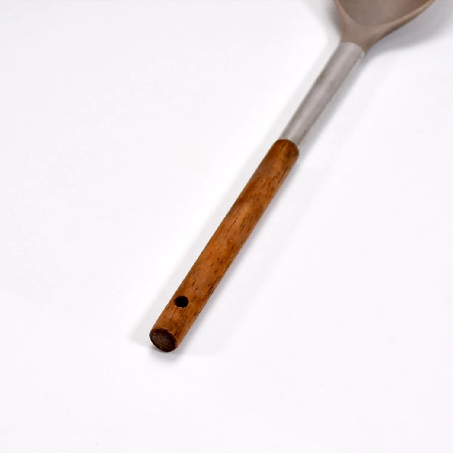 2845 Plastic Kitchen Wooden Handle Hand Held Safe Anti-rust Washable Reusable Cookware Indoor Cooking Tools