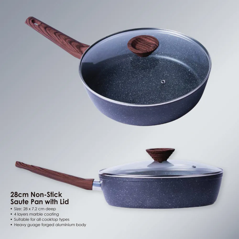28cm PFOA-Free Non-Stick Saute Pan | With Lid