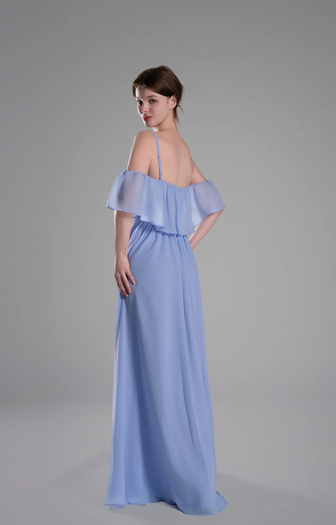 Adjustable Straps Off-Shoulder Ruffle Dresses
