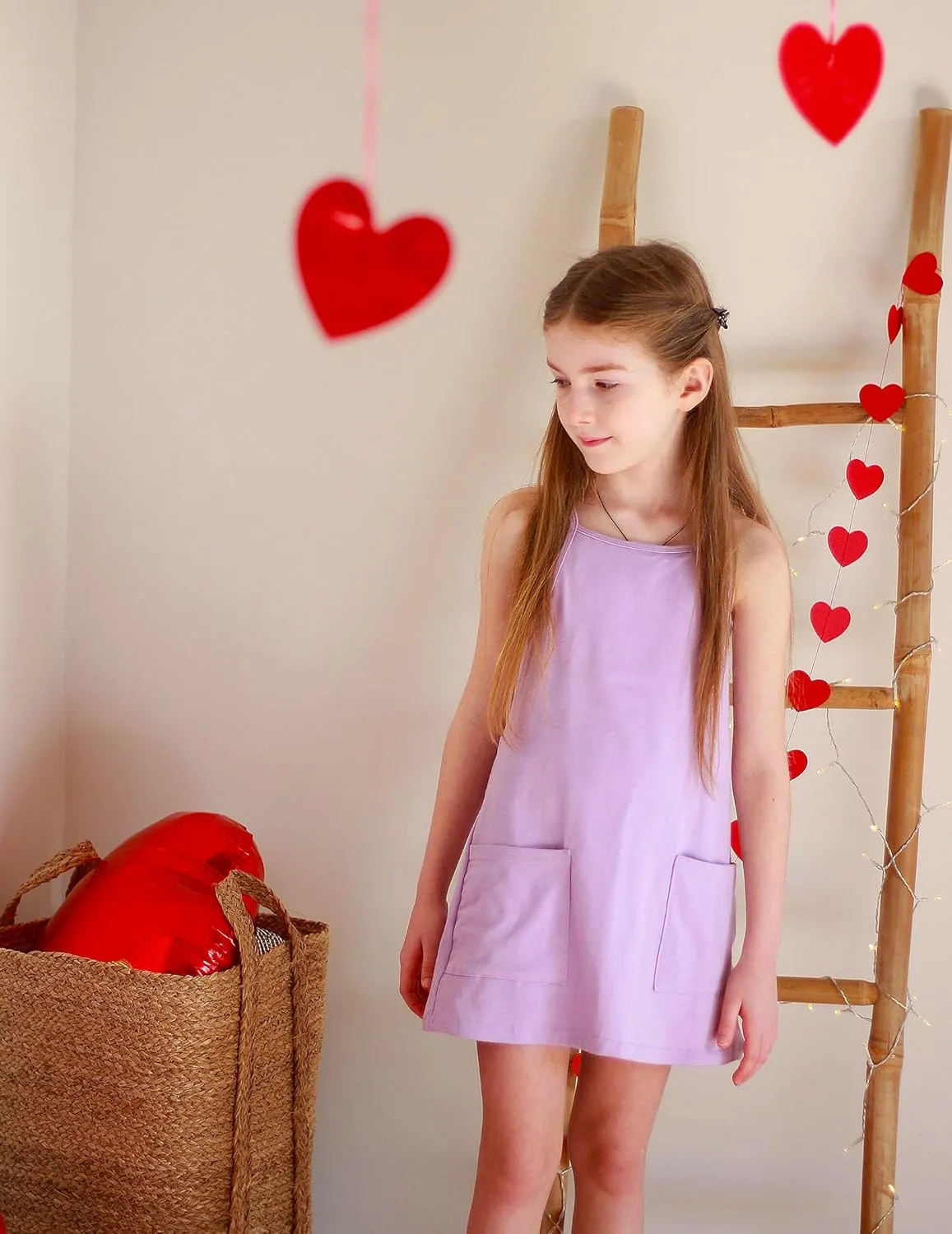 Arshiner Girls Dress with Shorts Casual Summer Spaghetti Straps One Piece Romper Dresses with Pockets for Kid 5-15 Y