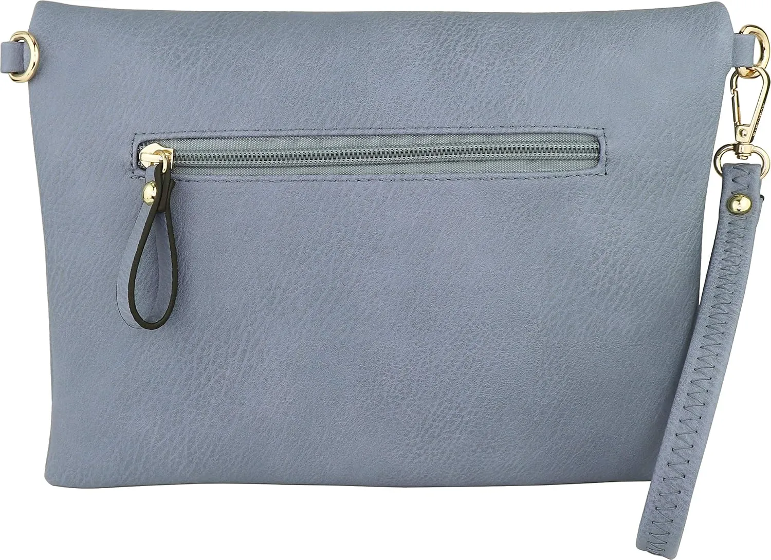 B BRENTANO Fold-Over Envelope Wristlet Clutch Crossbody Bag with Tassel Accents