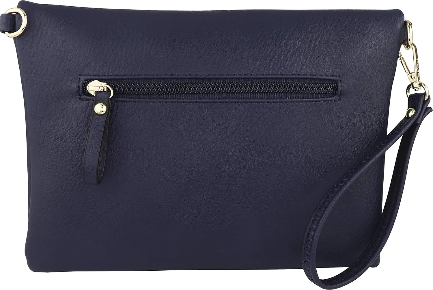 B BRENTANO Fold-Over Envelope Wristlet Clutch Crossbody Bag with Tassel Accents