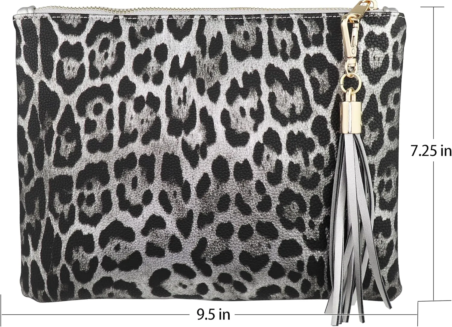 B BRENTANO Vegan Clutch Bag Pouch with Tassel Accent