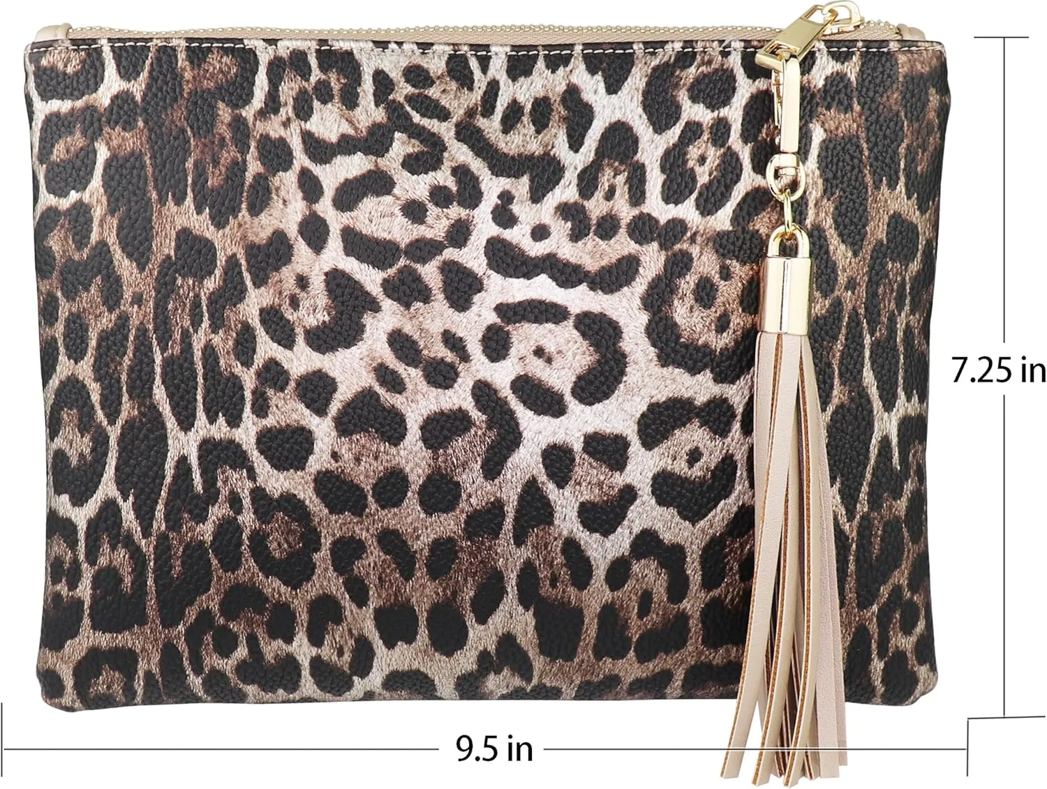 B BRENTANO Vegan Clutch Bag Pouch with Tassel Accent