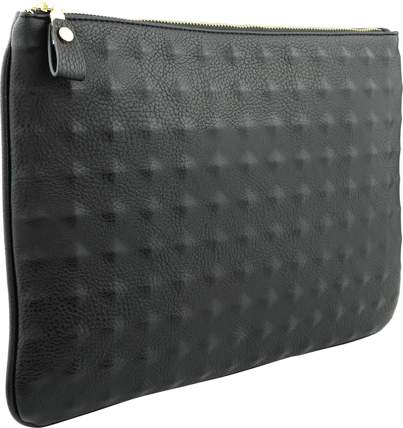 B BRENTANO Vegan Oversized Embossed Clutch Pouch