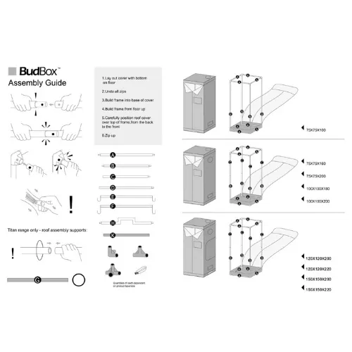 BudBox Pro XL Plus-HL Silver 150x150x220cm (5'x5'x7'4")