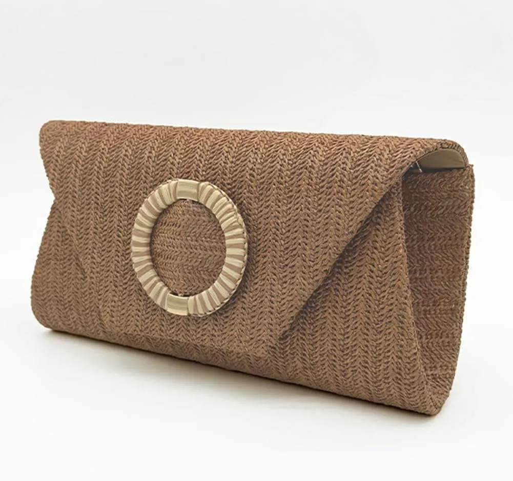 Caistre Womens Evening Bag Fashion Straw Clutch Purse 2025 Summer Woven Beach Party Shoulder Bag for Wedding Prom