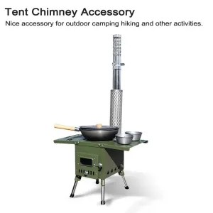 Camping Heating Stoves Chimney Accessory Portable Tent Firewood Stoves Chimney Bent and Straight Chimney Tube