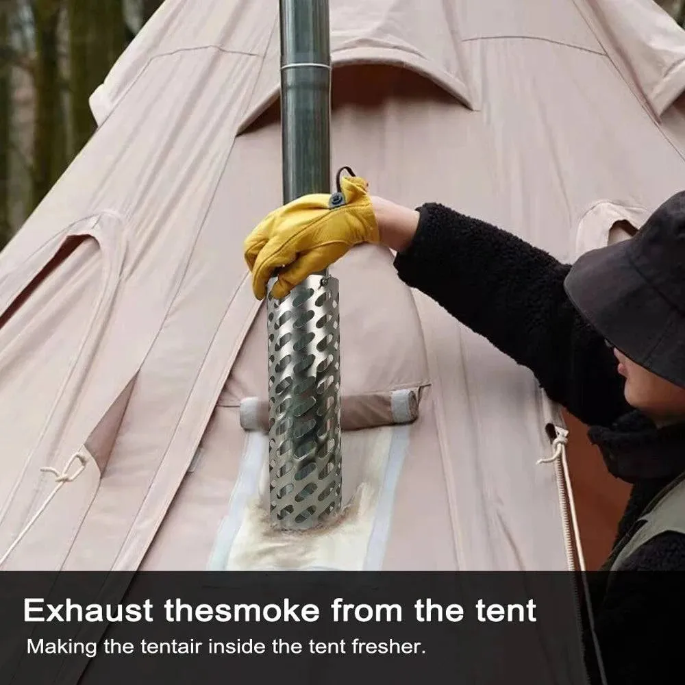 Camping Heating Stoves Chimney Accessory Portable Tent Firewood Stoves Chimney Bent and Straight Chimney Tube