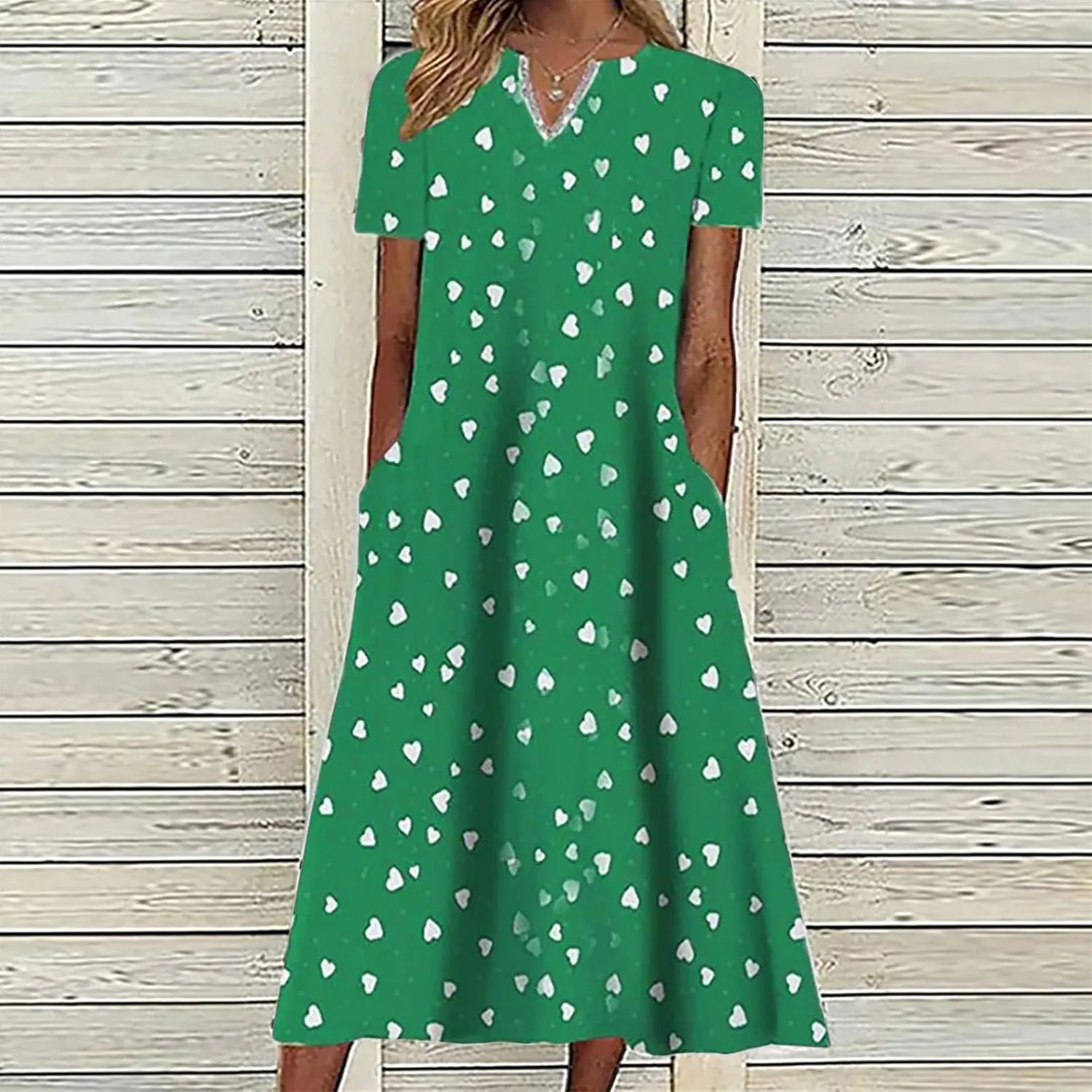 Casual Maxi Dresses for Women Short Sleeve Beach Vacation Sundress Floral Print Loose Flowy A-Line Shirt Dresses