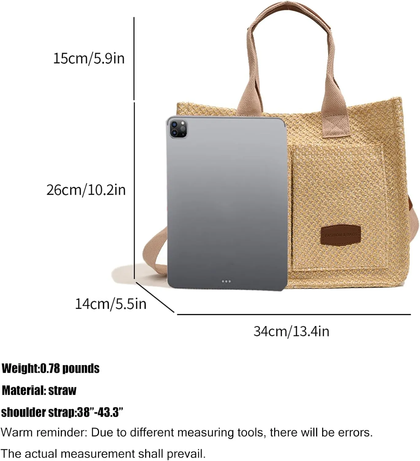 Cherry Tote Bag for Women Canvas Patched Purse Cute Shoulder Bag Multi-Pocket Satchel Handbag for work travel