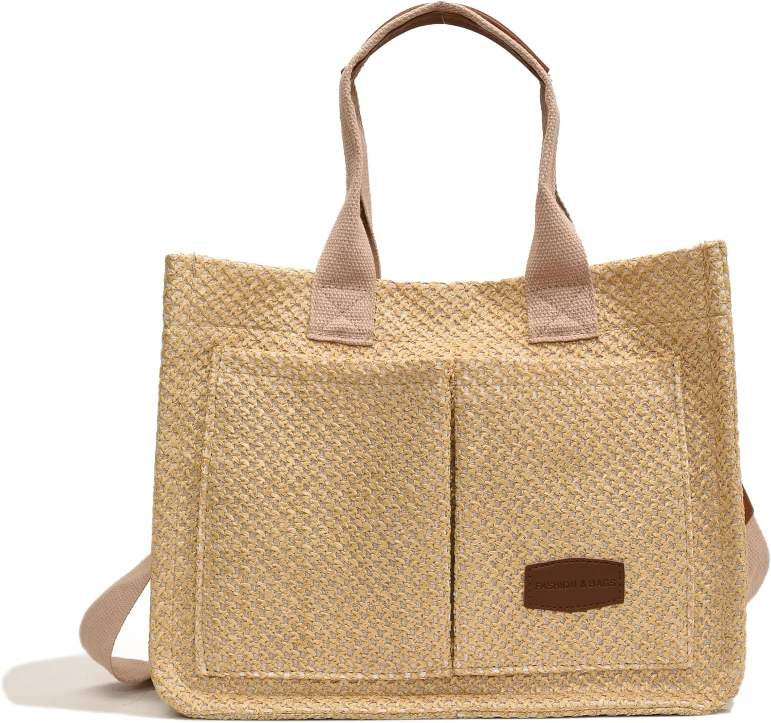 Cherry Tote Bag for Women Canvas Patched Purse Cute Shoulder Bag Multi-Pocket Satchel Handbag for work travel