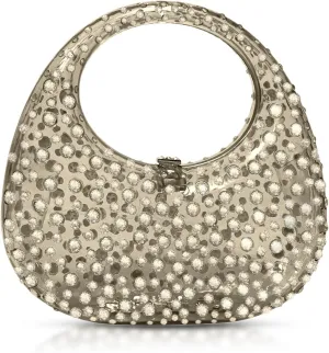 Clutch Purses for Women, Diamantes Evening Bag, Pink Acrylic Tote Bag, Small Tote Bag, Handbags for Wedding, Prom, Parties, Travel(Black)
