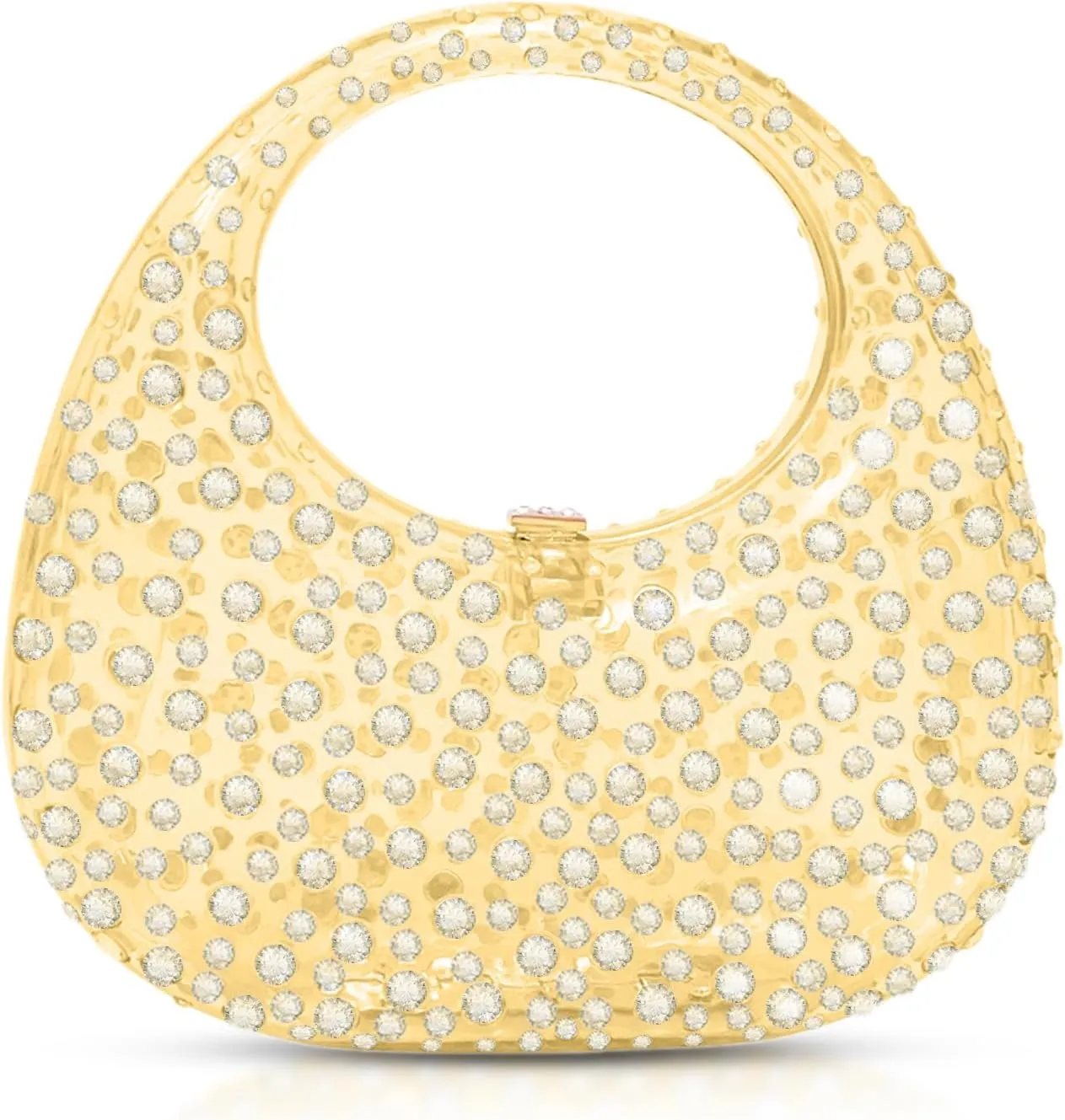 Clutch Purses for Women, Diamantes Evening Bag, Pink Acrylic Tote Bag, Small Tote Bag, Handbags for Wedding, Prom, Parties, Travel(Yellow)