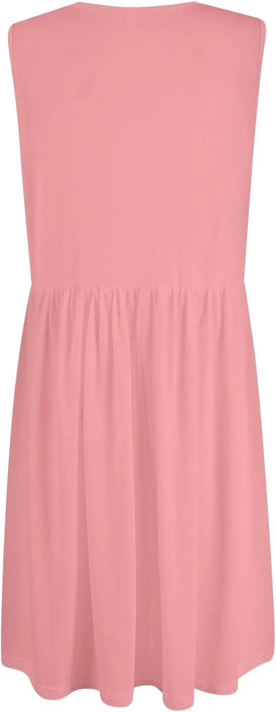 COTECRAM Summer Dresses for Women 2025 Beach Vacation Casual Sleeveless Tank Sundresses Boho Hawaiian Dress with Pockets