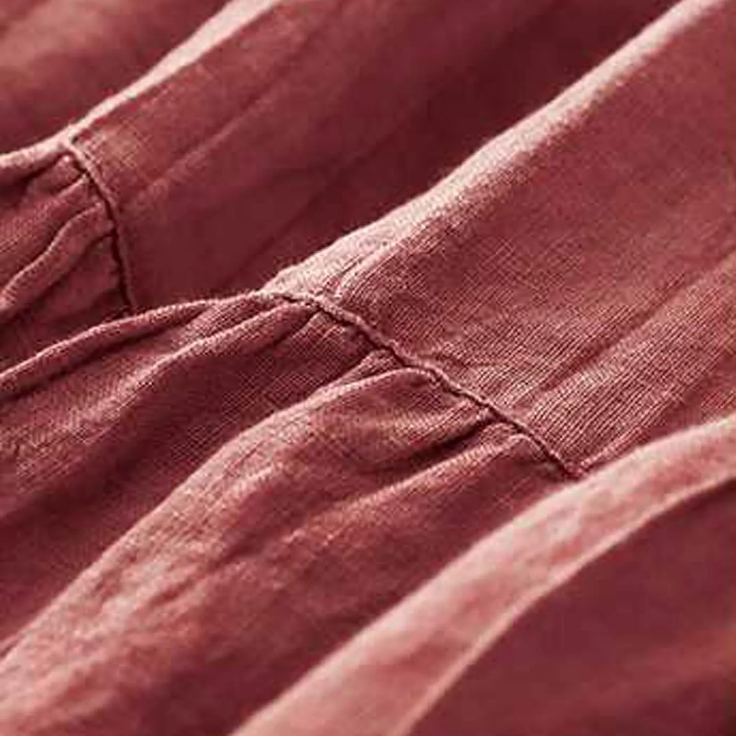 Cotton Linen Sundress for Women Summer Casual Spaghetti Strap Sleeveless Ruffle Tiered Beach Flowy Long Dresses Lightweight