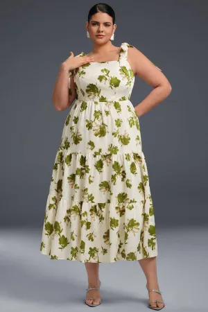 Curveins Plus Size Off-shoulder Floral Dress