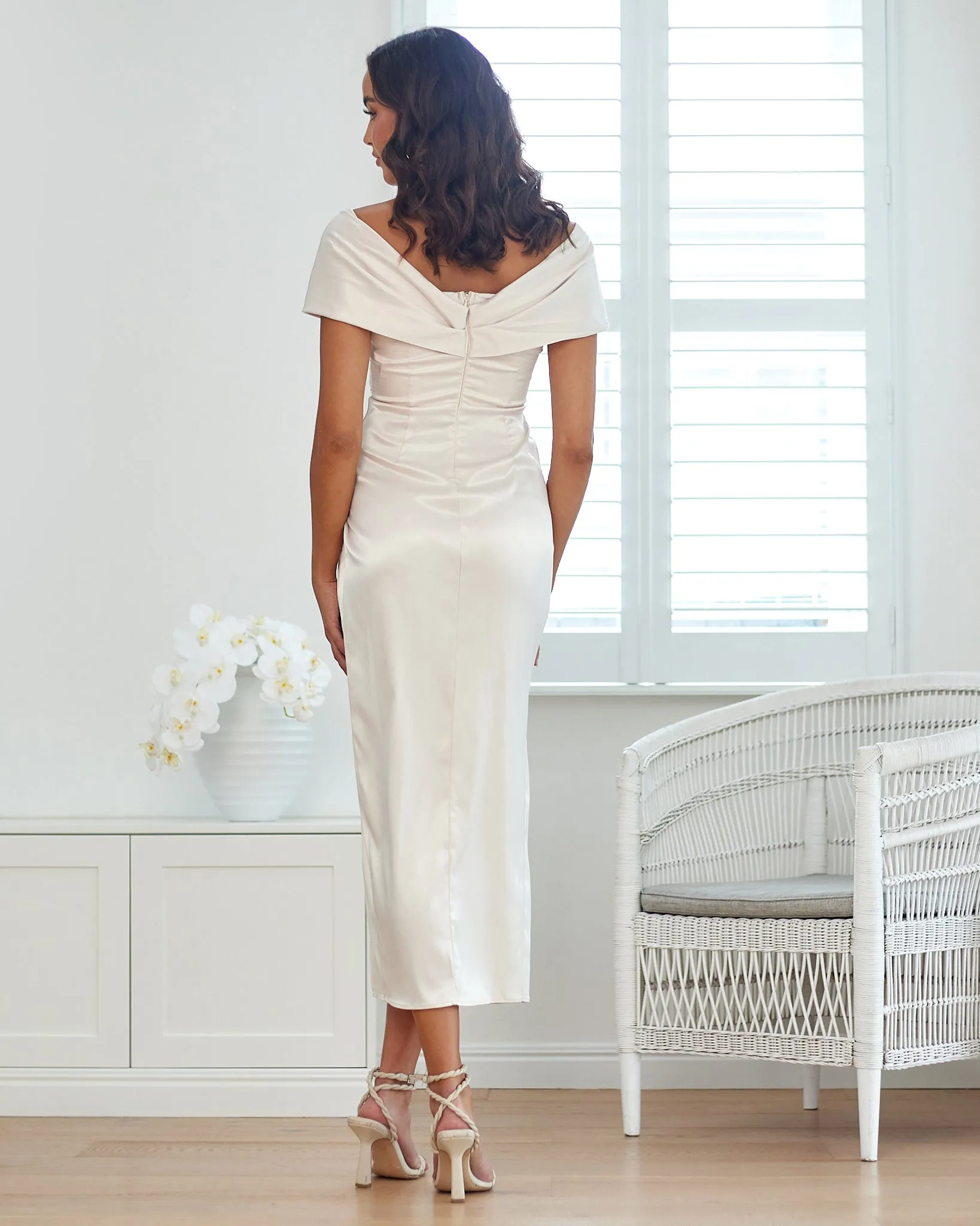 Diana Off Shoulder Maxi - Pearl