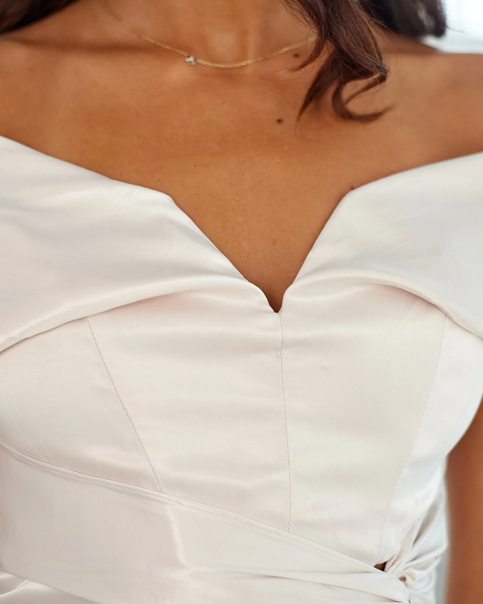 Diana Off Shoulder Maxi - Pearl