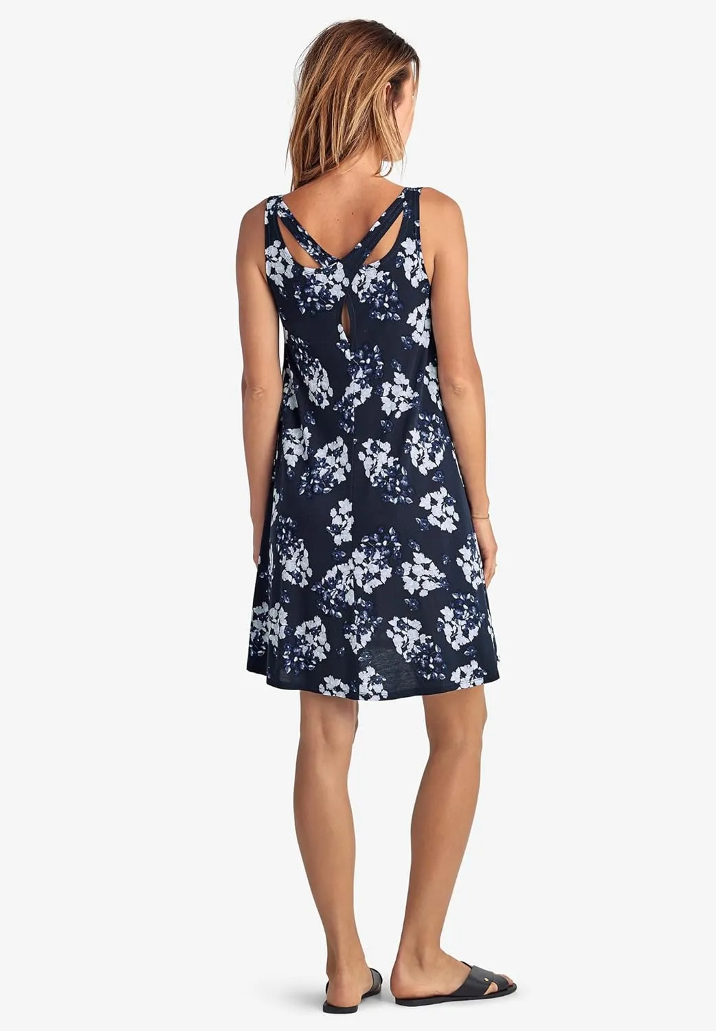 ellos Women's Plus Size Crossover Back Tank Dress