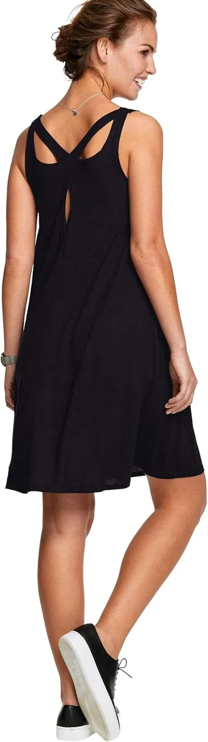 ellos Women's Plus Size Crossover Back Tank Dress