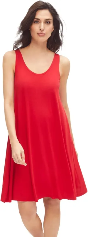 ellos Women's Plus Size Crossover Back Tank Dress