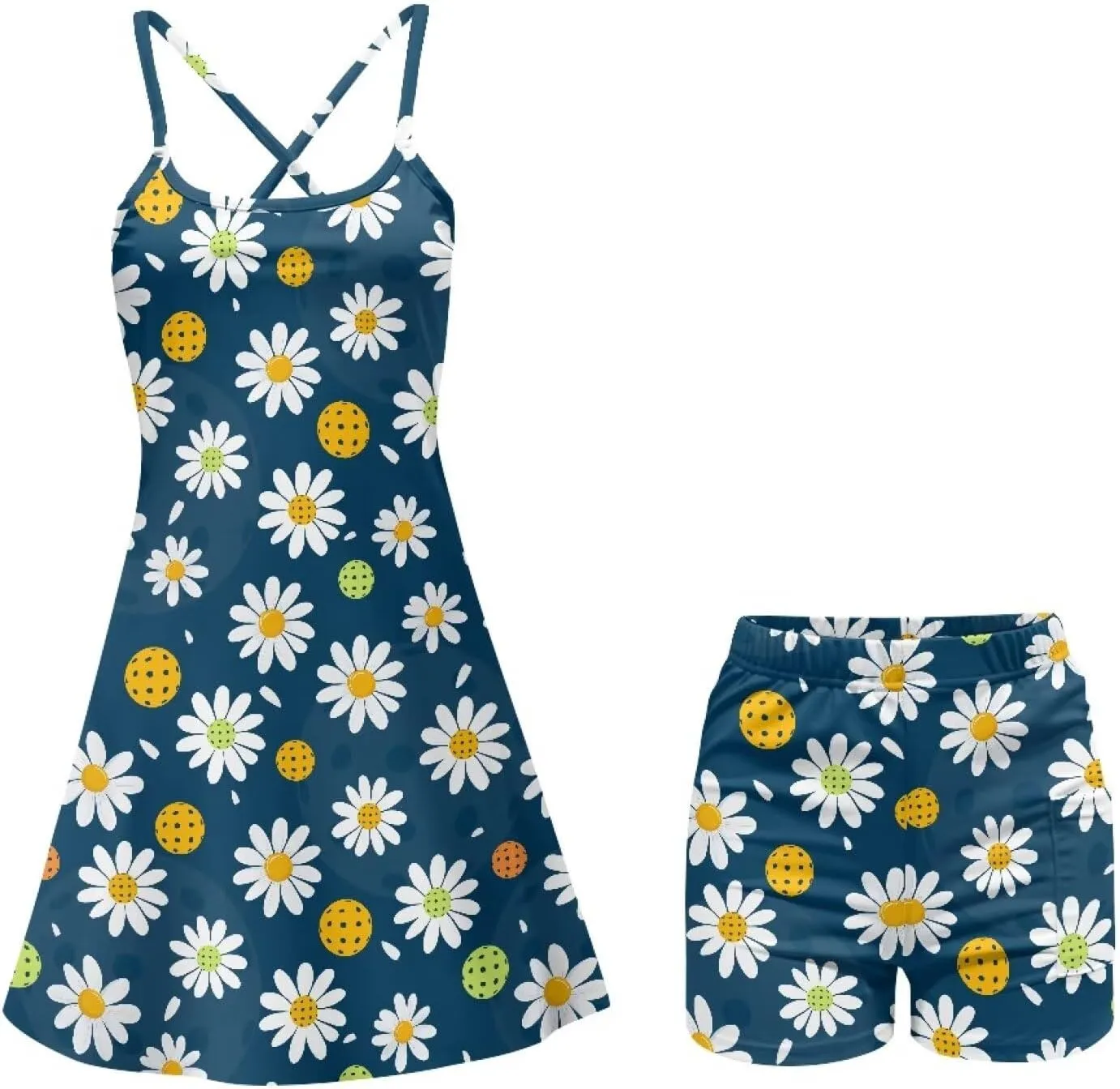 Golf Outfits for Women Summer Mini Spaghetti Strap Dress Workout Tennis Athletic Outfits