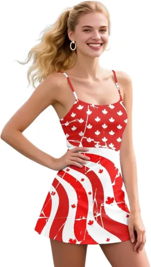 Golf Outfits for Women Summer Mini Spaghetti Strap Dress Workout Tennis Athletic Outfits