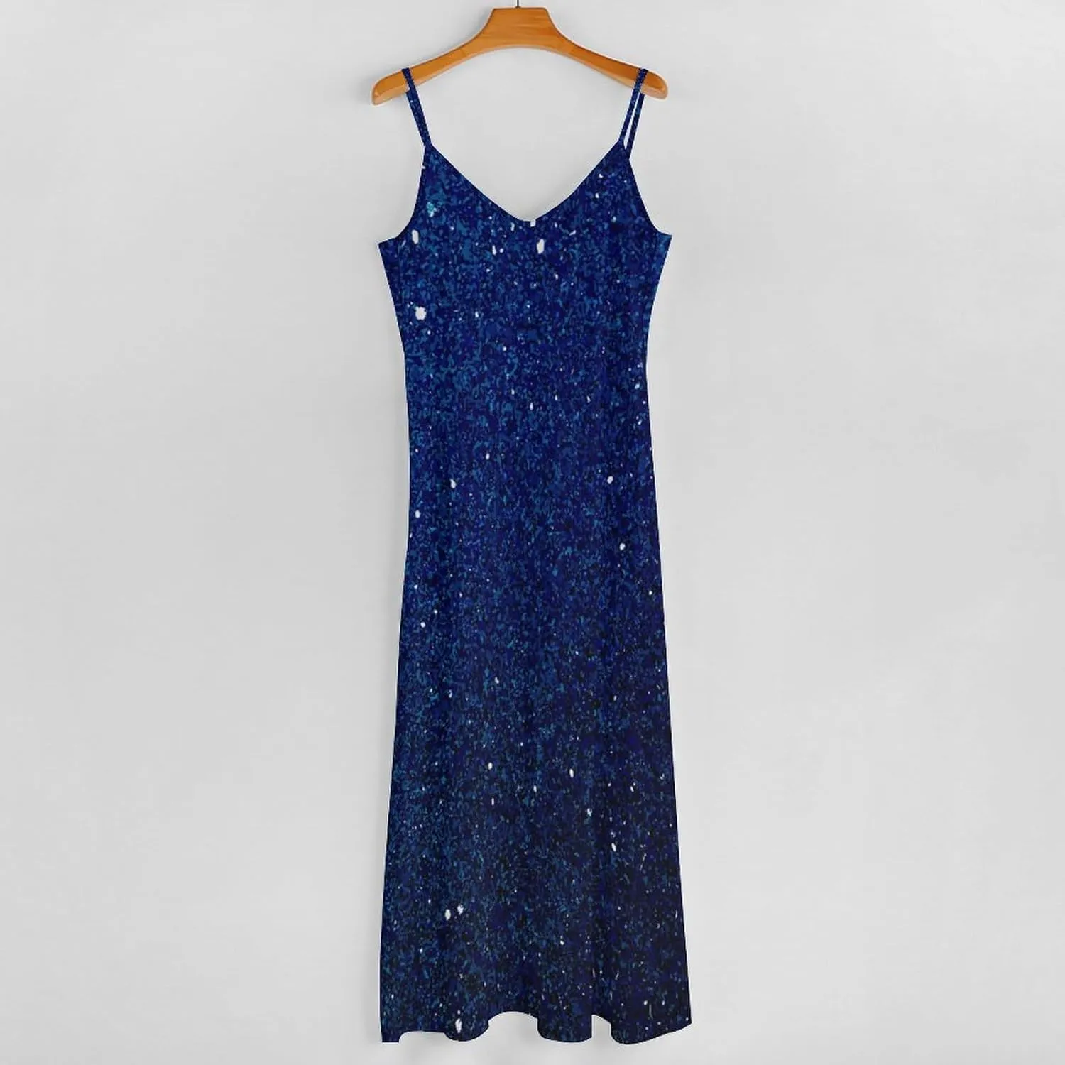 Lightning Star Cute Women's Casual Maxi Dresses Summer Spaghetti Straps Long Sleeveless Dress Sundress