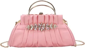 Mudono Clutch Bag for Women Vintage Leather Shoulder Bag Designer Top Handle Satchel Evening Clutch Purse with Chain Strap