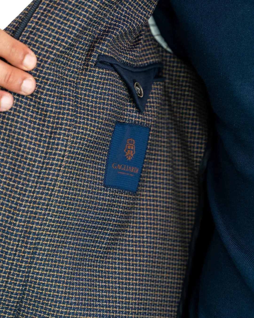 Navy & Rust Jacket With Detachable Zip Front Liner