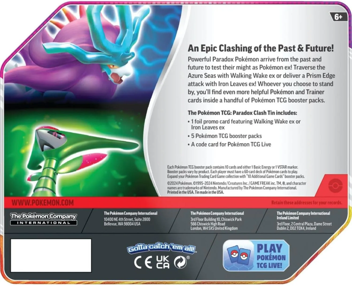 Pokemon Paradox Clash Tin | Walking Wake