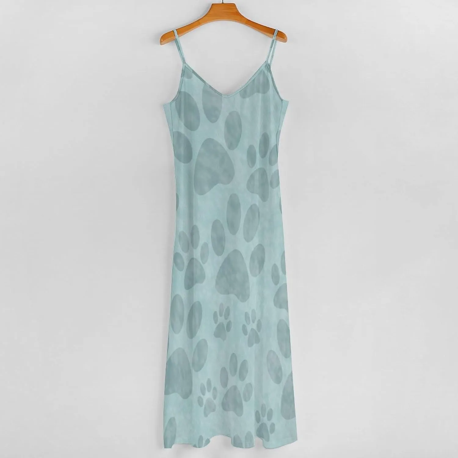 Red Dragon Pattern Women's Casual Maxi Dresses Summer Spaghetti Straps Long Sleeveless Dress Sundress