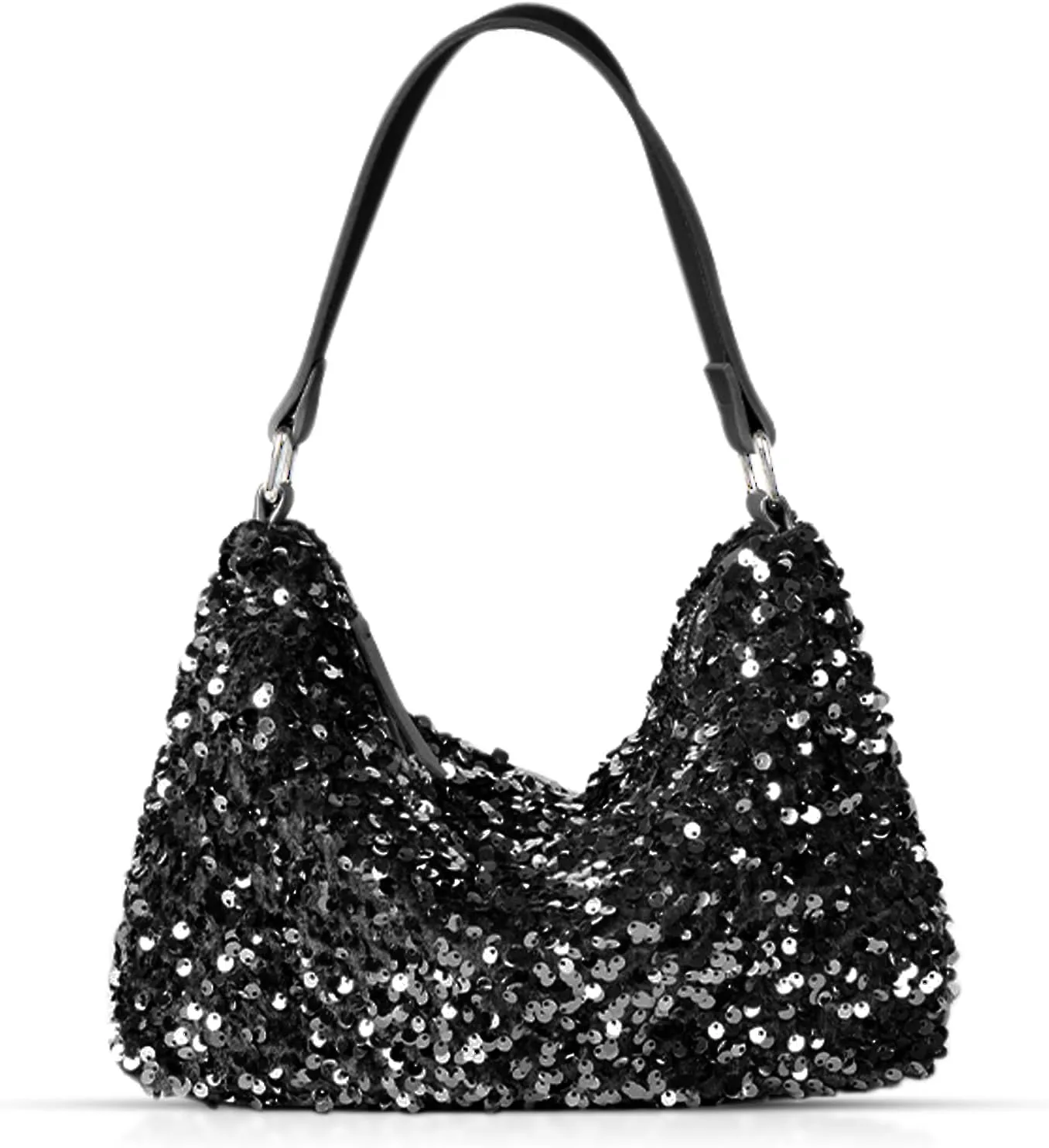 Sequin Clutch Purses, Evening Bag, Underarm Bag, Shoulder Bag for Women Wedding, Prom, Parties, Travel(Black)