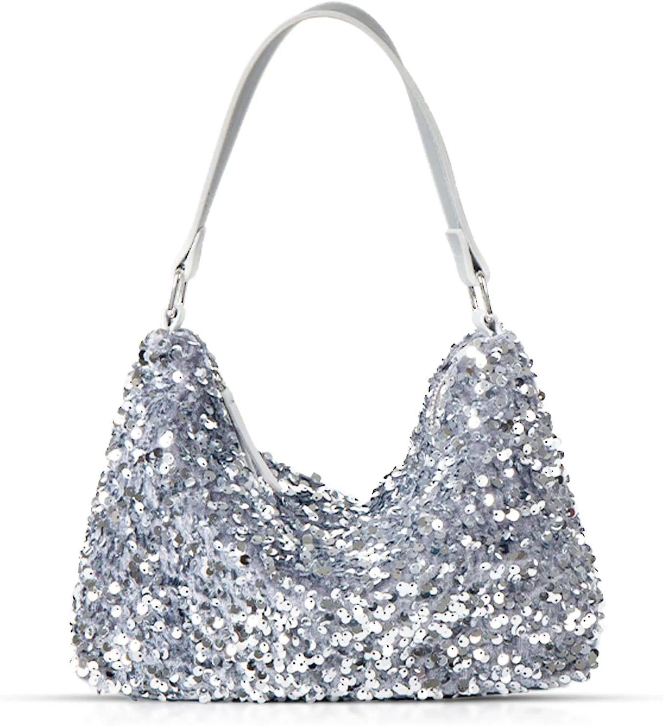 Sequin Clutch Purses, Evening Bag, Underarm Bag, Shoulder Bag for Women Wedding, Prom, Parties, Travel(Silver)