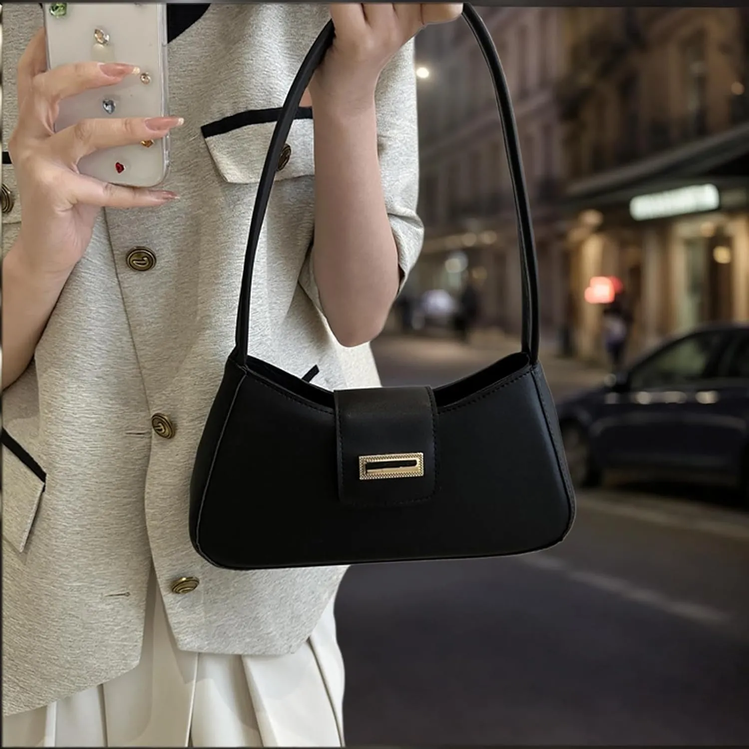 Shoulder Bags for Women Trendy Y2k Hobo Bag Style Small Shoulder Purse Cute Hobo Tote Handbag Clutch Purses