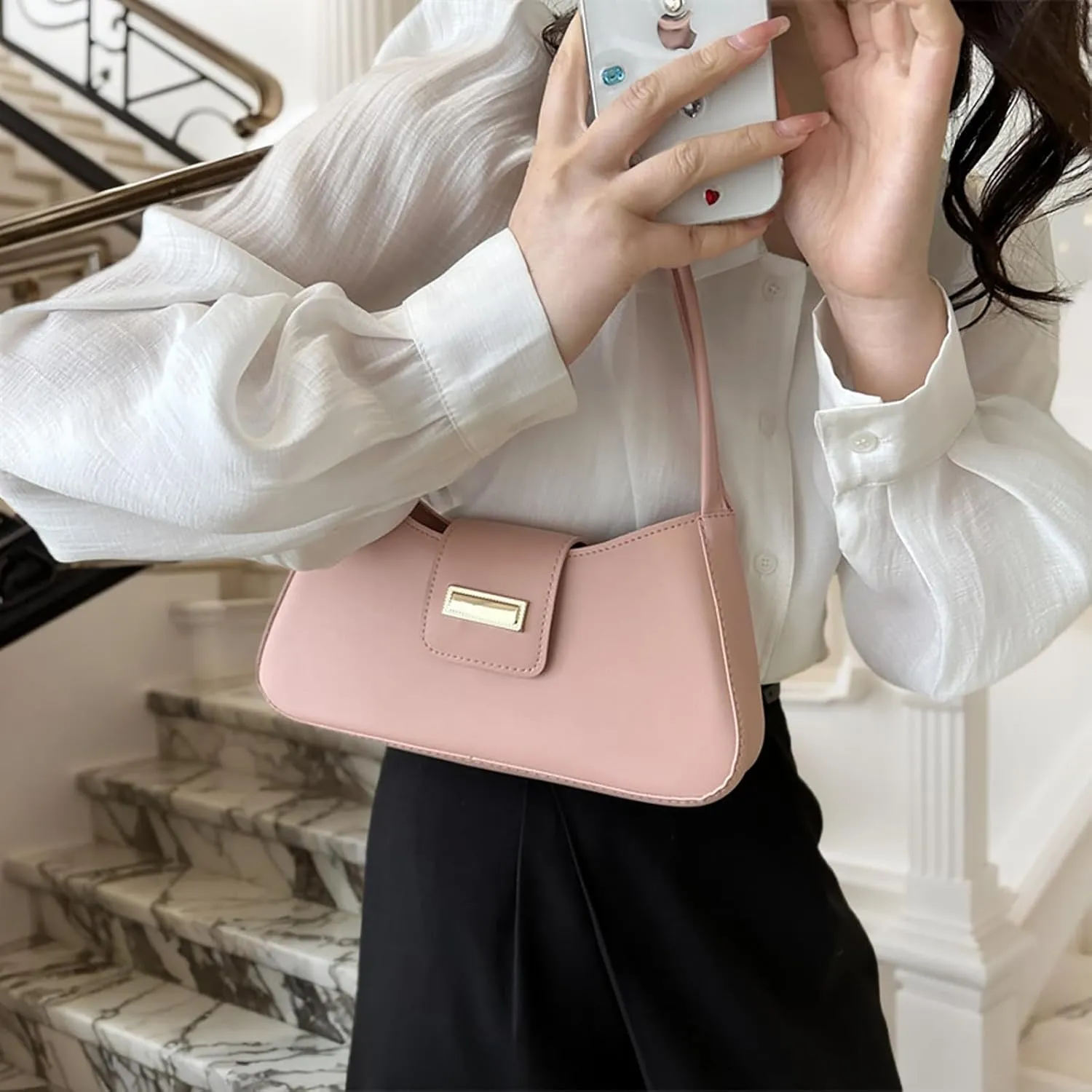 Shoulder Bags for Women Trendy Y2k Hobo Bag Style Small Shoulder Purse Cute Hobo Tote Handbag Clutch Purses