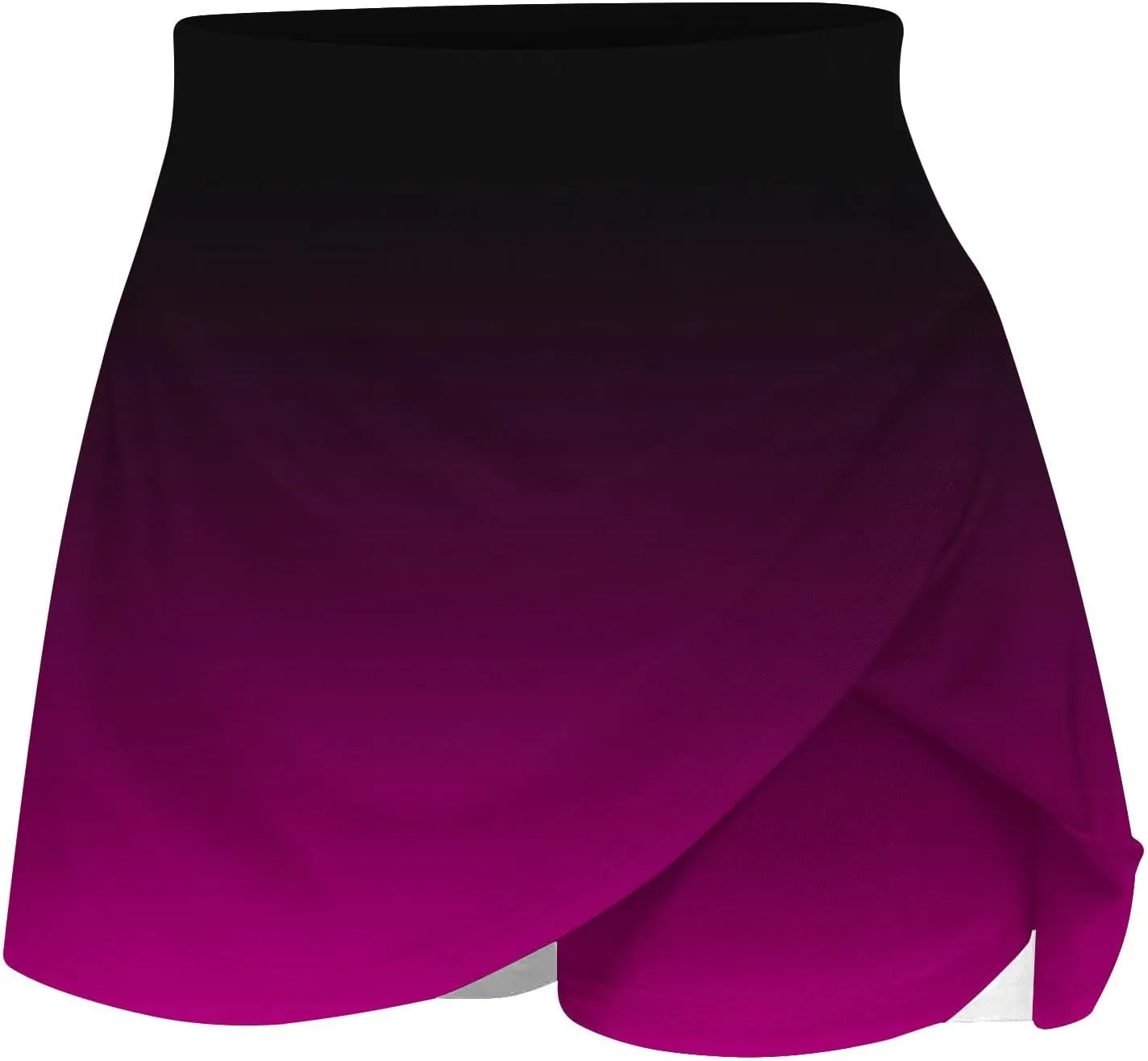 Skirts for Women Trendy Gradient Workout Sports Skirt Tummy Control Skirt Elastic High Waisted Casual Mini Skirt