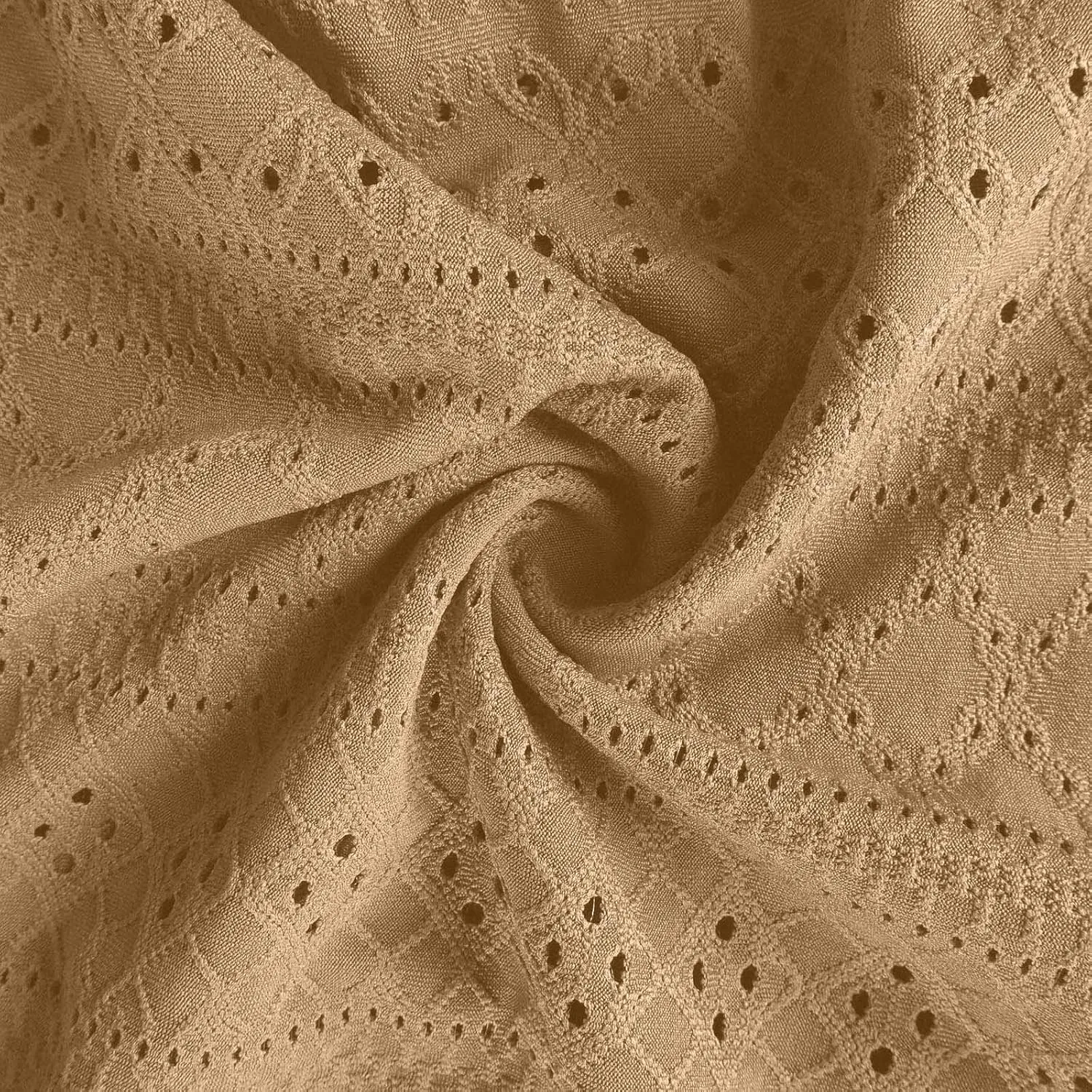 Spring Dresses for Women 2025 Eyelet Ruffle Short Sleeve Solid V Neck Casual Maxi Dresses Beach Vacation Long Dress