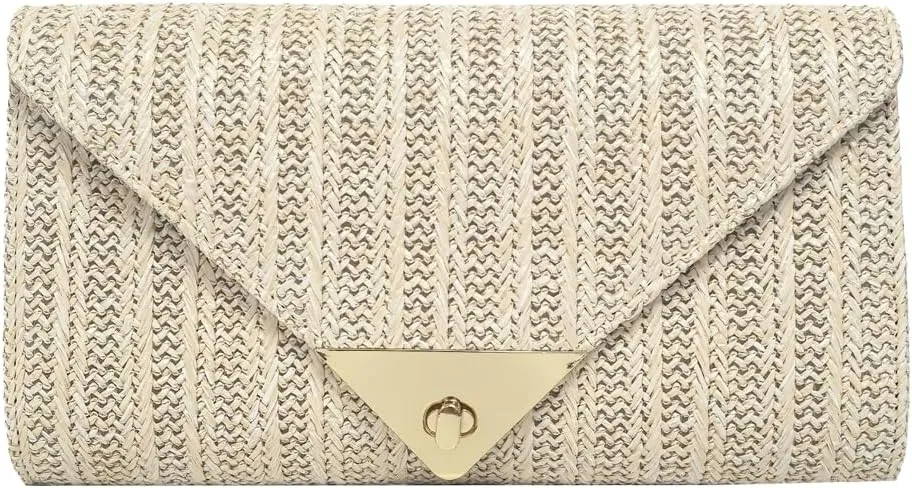 Straw Clutch Purse for Women Fashion Woven Designer Y2k Elegant Party Prom Shoulder Crossbody Bag Evening Bag 2025