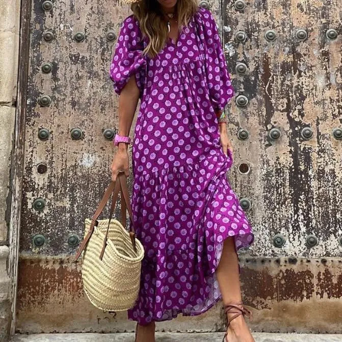 Summer Dresses for Women 2024 Casual Beach Flowy Maxi Dress Hawaiian Sun Dresses Ladies Club Party Dress