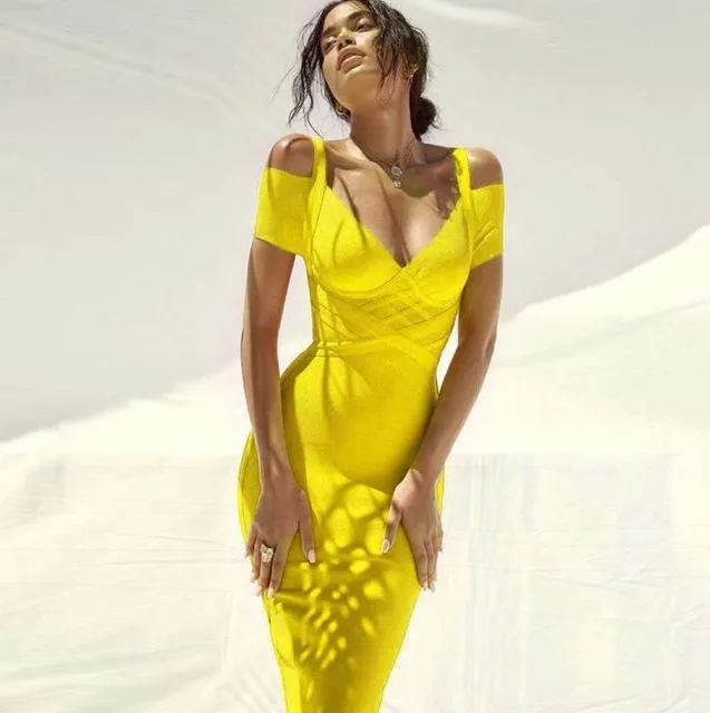 Summer Off Shoulder Bandage Dress