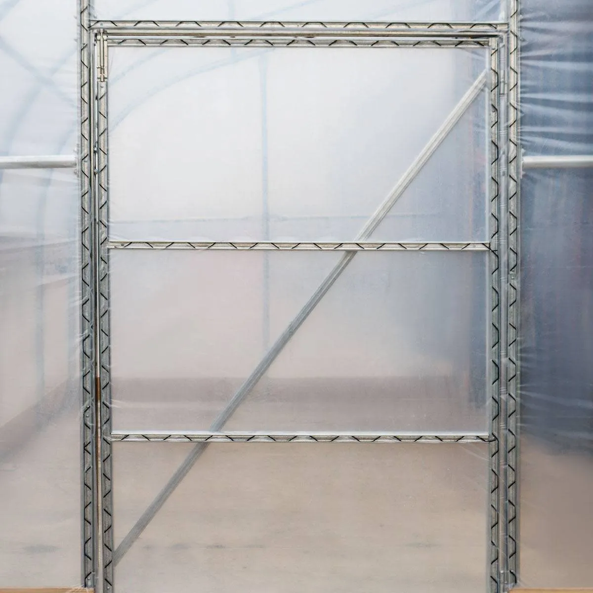 TMG Industrial 10’ x 40’ Lean-To Greenhouse Grow Tent w/6 Mil Clear EVA Plastic Film, Cold Frame, Hand Crank Roll-Up Side, 6-½’ Sidewall, TMG-GHL1040