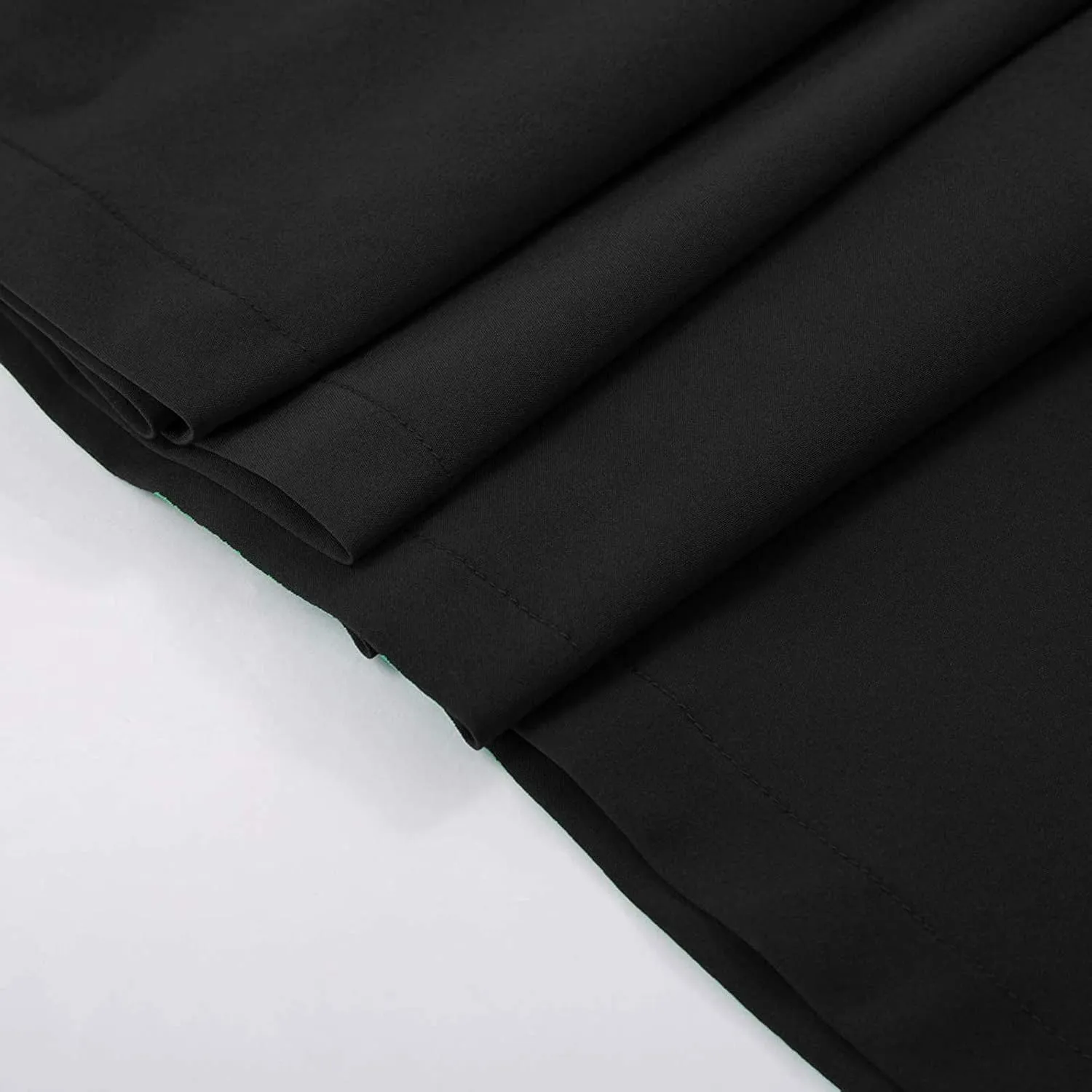 Uillui Womens Gothic Pleated Skirt Vintage 50s Midi Skirt Below the Knee High Waist Button Front Party Casual Flared Skirt