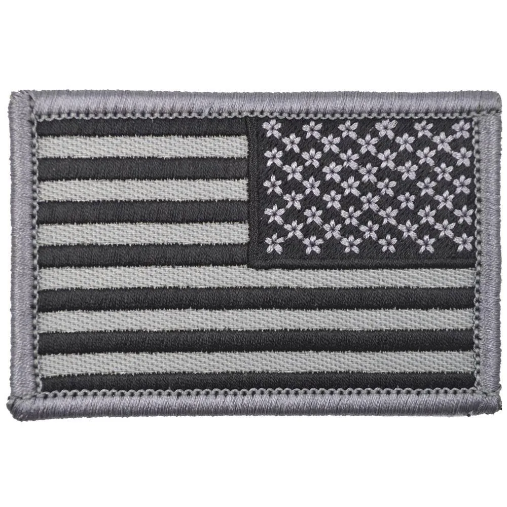 US Flag - 2x3 - Gray w/ Black