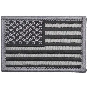 US Flag - 2x3 - Gray w/ Black